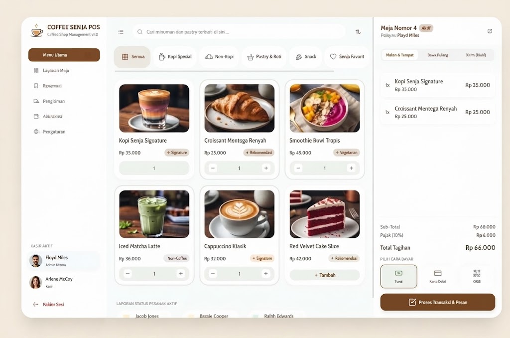 Contoh aplikasi kasir restoran